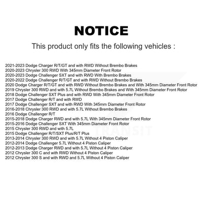 [Avant] Kit d'ensemble roulement de roue et moyeu pour Dodge Charger Challenger Chrysler 300 KBB-105215