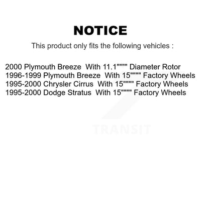 [Avant] Kit d'ensemble roulement de roue et moyeu pour Dodge Stratus Chrysler Cirrus Plymouth Breeze KBB-105515