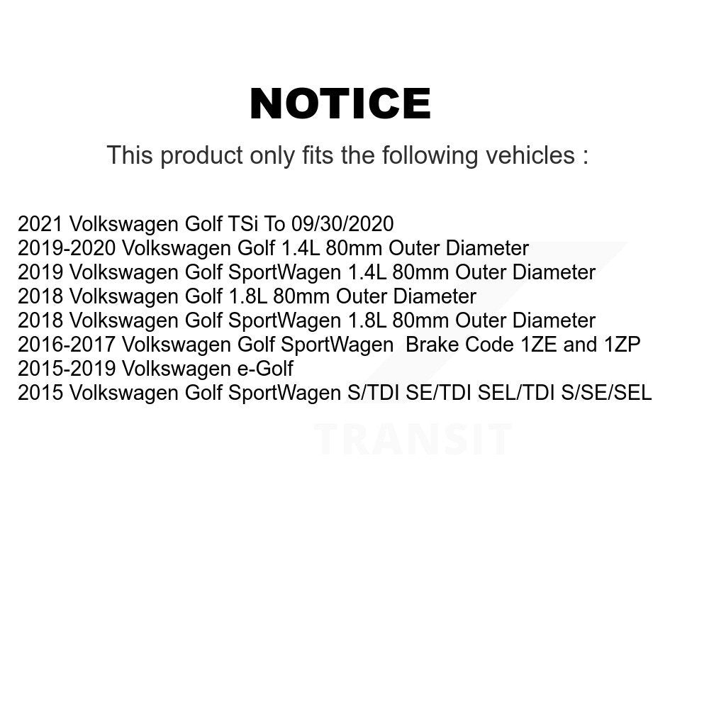 [Avant] Kit d'ensemble roulement de roue et moyeu pour Volkswagen Golf SportWagen e-Golf KBB-105691