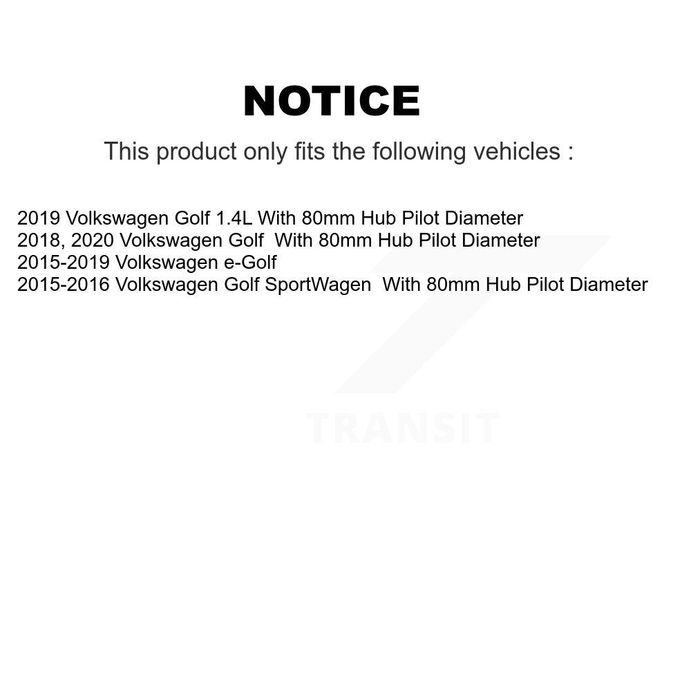 [Avant] Kit d'ensemble roulement de roue et moyeu pour Volkswagen Golf SportWagen e-Golf KBB-105691