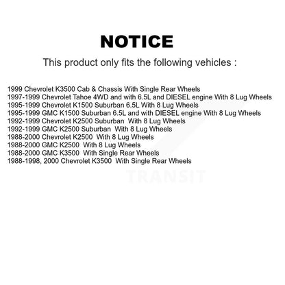 [Avant] Kit d'ensemble roulement de roue et moyeu pour Chevrolet K2500 GMC K3500 Suburban K1500 KBB-105899