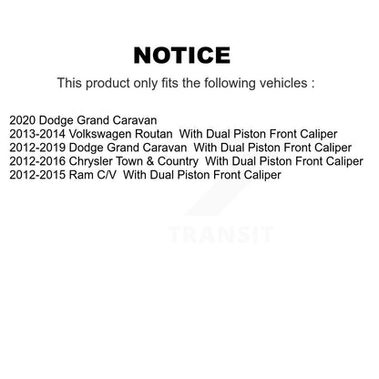 [Avant] Kit d'ensemble roulement de roue et moyeu pour Dodge Grand Caravan Chrysler Town & Country Ram C/V Volkswagen Routan KBB-106019
