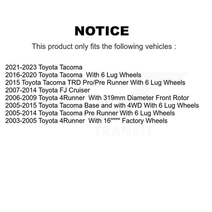 [Avant] Kit d'ensemble roulement de roue pour Toyota Tacoma FJ Cruiser RWD KBB-106113