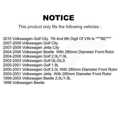 [Avant + Arrière] Kit de Roulement de roue pour Volkswagen Beetle Golf Jetta City KBB-106515