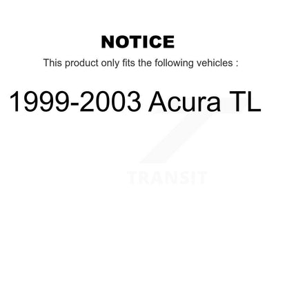 [Avant + Arrière] Kit de Roulement de roue pour 1999-2003 Acura TL KBB-106544