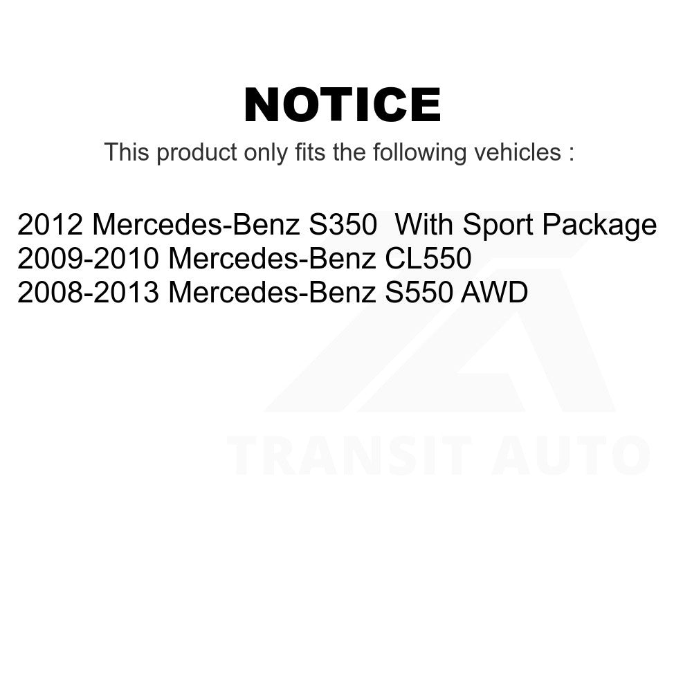 [Avant + Arrière] Kit de Roulement de roue pour Mercedes-Benz S550 CL550 S350 KBB-106736