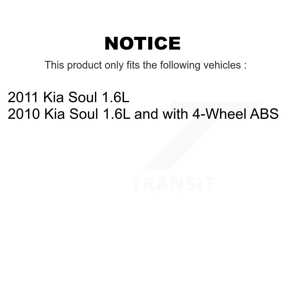 [Avant + Arrière] Kit de Roulement de roue pour Kia Soul KBB-106748