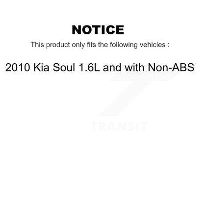 [Avant + Arrière] Kit de Roulement de roue pour 2010 Kia Soul 1.6L avec Non-ABS KBB-106750