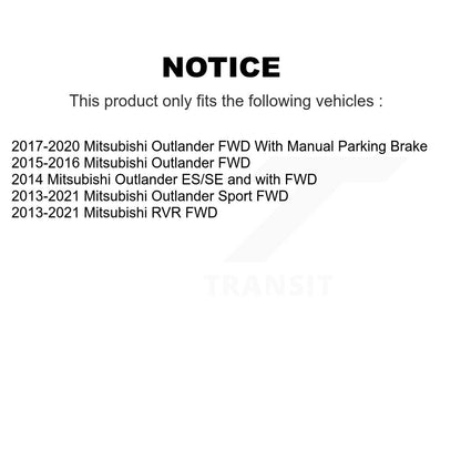 [Avant + Arrière] Kit de Roulement de roue pour Mitsubishi Outlander Sport RVR KBB-106827