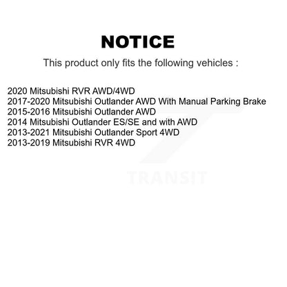 [Avant + Arrière] Kit de Roulement de roue pour Mitsubishi Outlander Sport RVR KBB-106828
