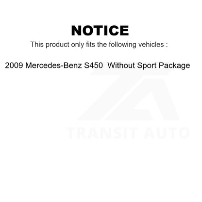 [Avant + Arrière] Kit de Roulement de roue pour 2009 Mercedes-Benz S450 sans Sport Package KBB-107134