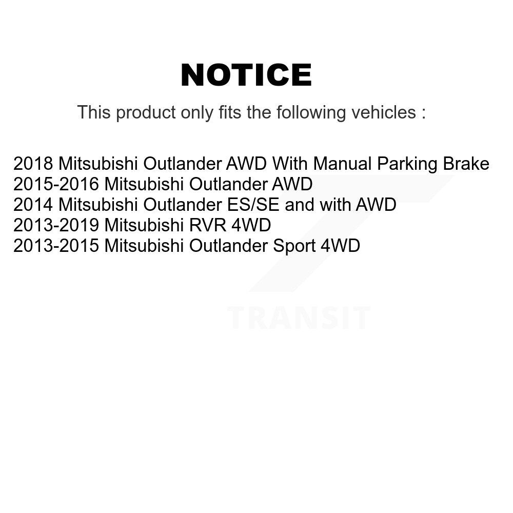 [Avant + Arrière] Kit de Roulement de roue pour Mitsubishi Outlander Sport RVR KBB-107238