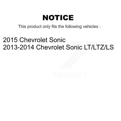 [Avant + Arrière] Kit de Roulement de roue pour Chevrolet Sonic KBB-107367