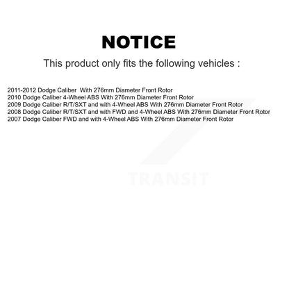 [Avant + Arrière] Kit de Roulement de roue pour Dodge Caliber KBB-107523