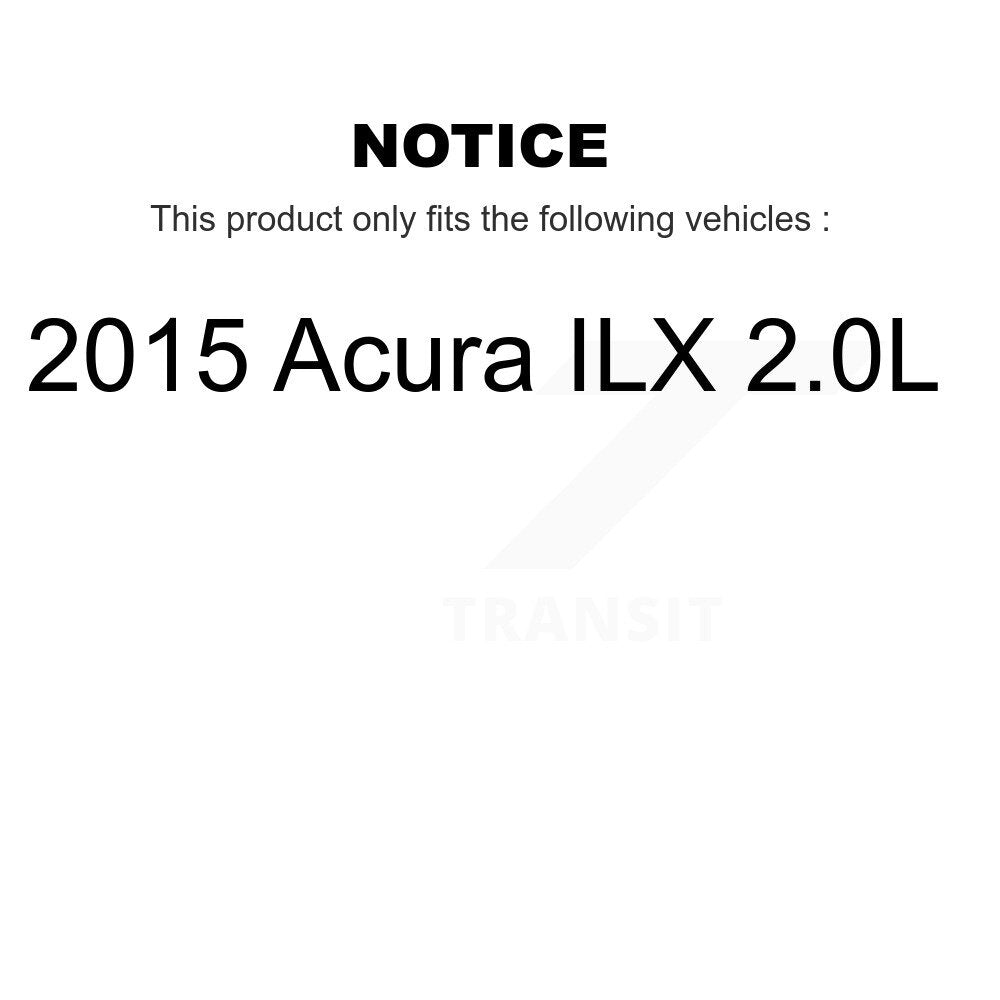 [Avant + Arrière] Kit de Roulement de roue pour 2015 Acura ILX 2.0L KBB-107593