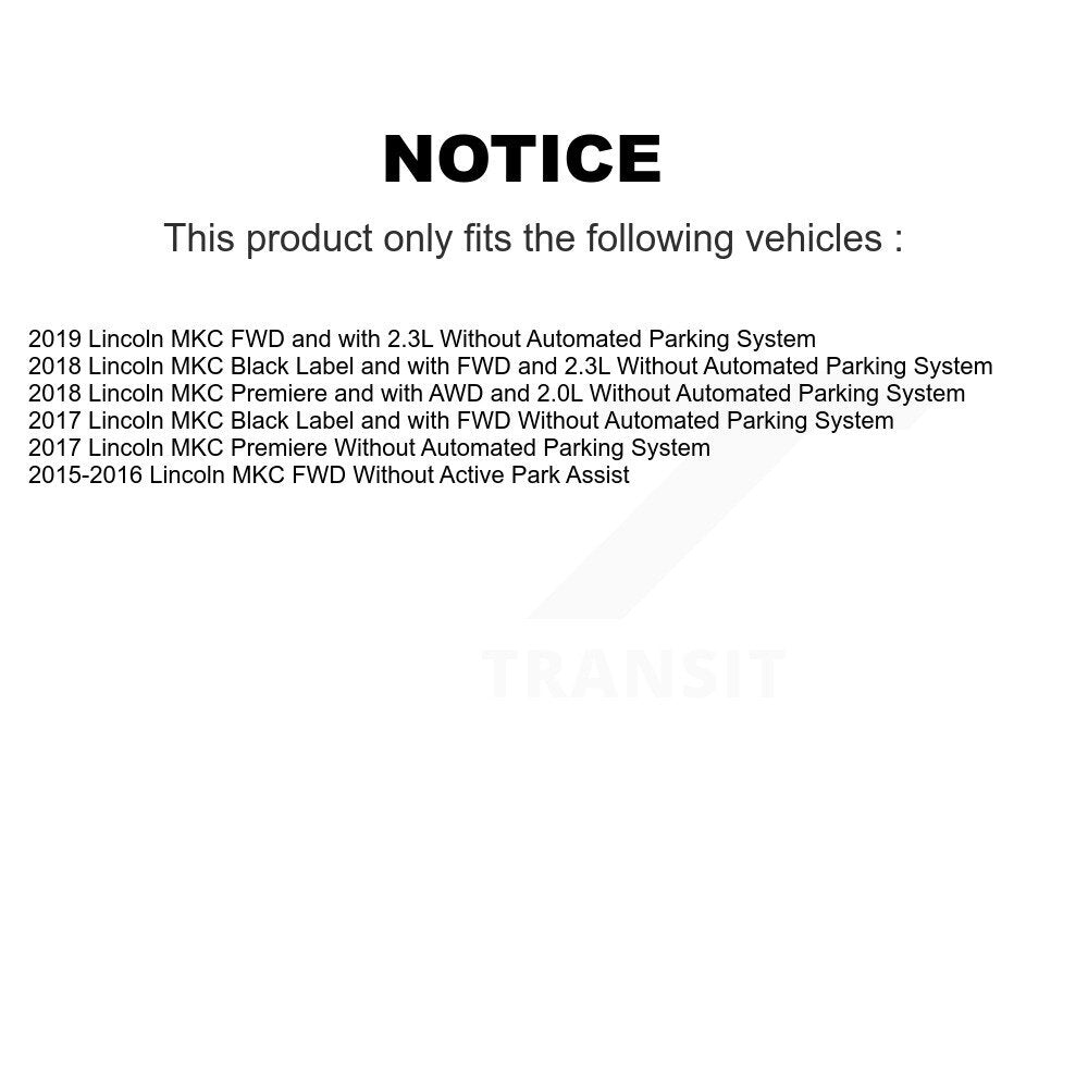 [Avant + Arrière] Kit de Roulement de roue pour Lincoln MKC KBB-107865