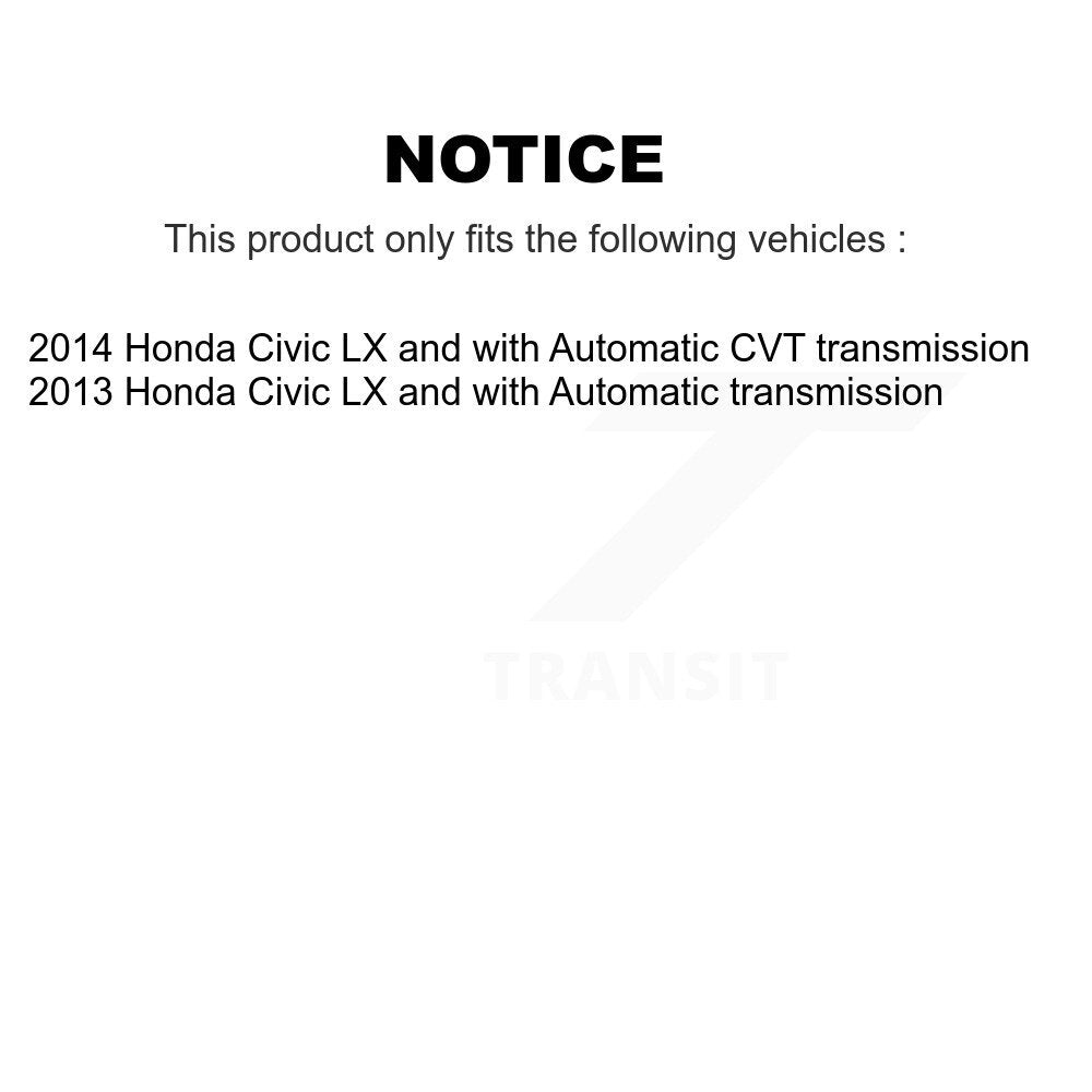 [Avant + Arrière] Kit de Roulement de roue pour Honda Civic KBB-107877