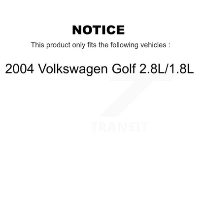 [Avant + Arrière] Kit de Roulement de roue pour 2004 Volkswagen Golf 2.8L 1.8L KBB-107906