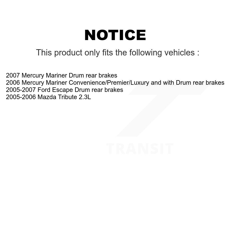 [Avant + Arrière] Kit de Roulement de roue pour Ford Escape Mazda Tribute Mercury Mariner KBB-108264