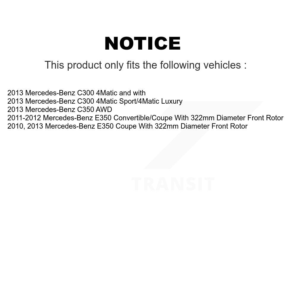 [Avant + Arrière] Kit de Roulement de roue pour Mercedes-Benz E350 C300 C350 KBB-108498