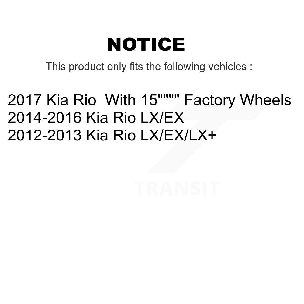 [Avant + Arrière] Kit de Roulement de roue pour Kia Rio KBB-108551
