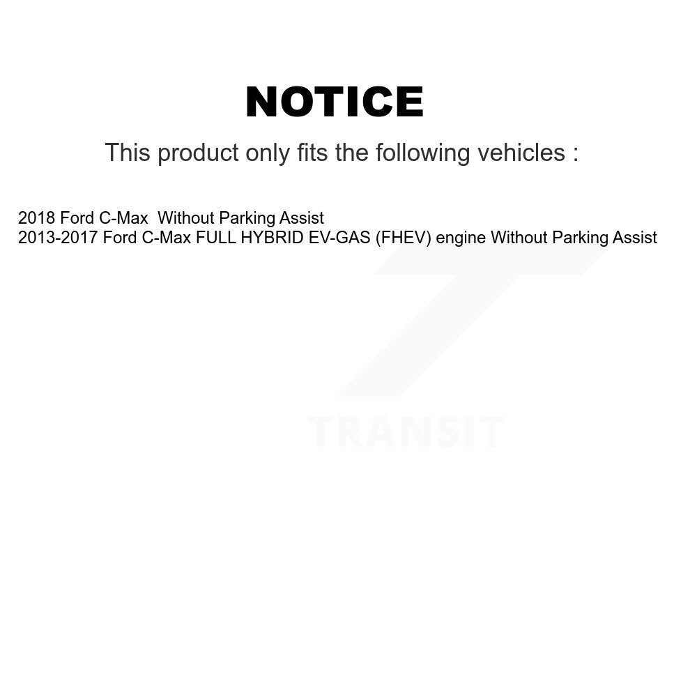 [Avant + Arrière] Kit de Roulement de roue pour Ford C-Max sans Parking Assist KBB-108563