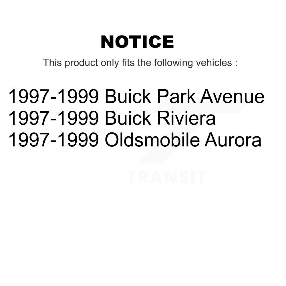 [Avant + Arrière] Kit d'ensemble roulement de roue et moyeu pour 1997-1999 Buick Park Avenue Oldsmobile Aurora Riviera KBB-108746