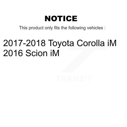 [Avant + Arrière] Kit d'ensemble roulement de roue et moyeu pour Toyota Corolla iM Scion KBB-108926