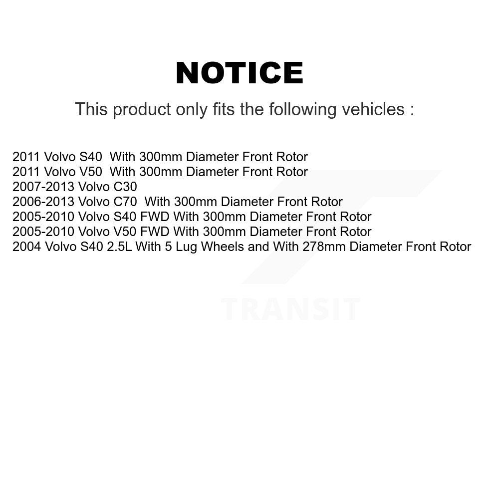 [Avant + Arrière] Kit d'ensemble roulement de roue et moyeu pour Volvo S40 C70 C30 V50 KBB-108972