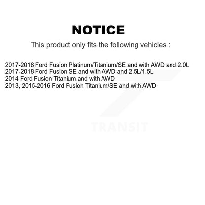 [Avant + Arrière] Kit d'ensemble roulement de roue et moyeu pour Ford Fusion KBB-109000