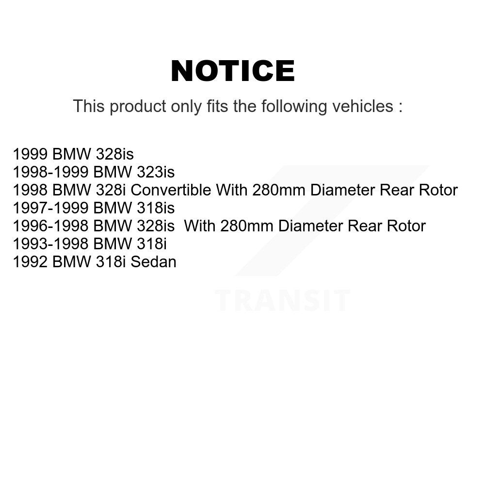 [Avant + Arrière] Kit d'ensemble roulement de roue et moyeu pour BMW 328i 318i 323is 328is 318is KBB-109207