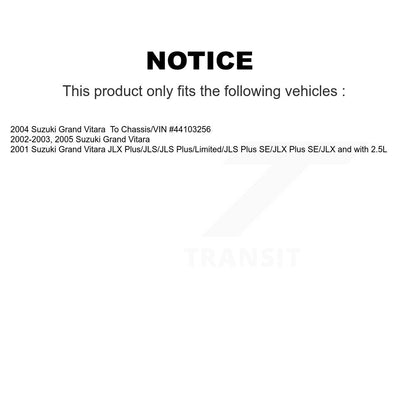 [Avant + Arrière] Kit d'ensemble roulement de roue et moyeu pour Suzuki Grand Vitara KBB-109354