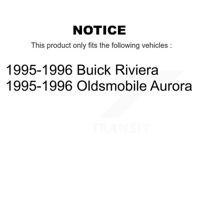 [Avant + Arrière] Kit d'ensemble roulement de roue et moyeu pour 1995-1996 Buick Riviera Oldsmobile Aurora KBB-109451