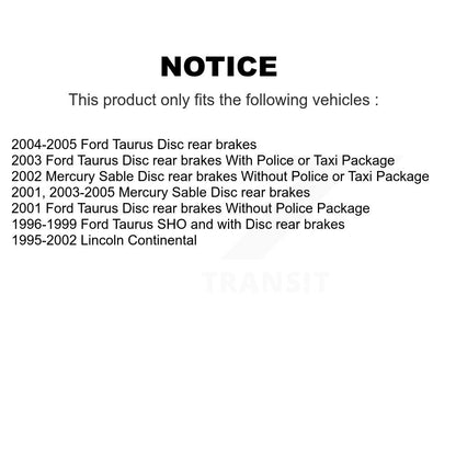 [Avant + Arrière] Kit d'ensemble roulement de roue et moyeu pour Ford Taurus Mercury Sable Lincoln Continental KBB-109470