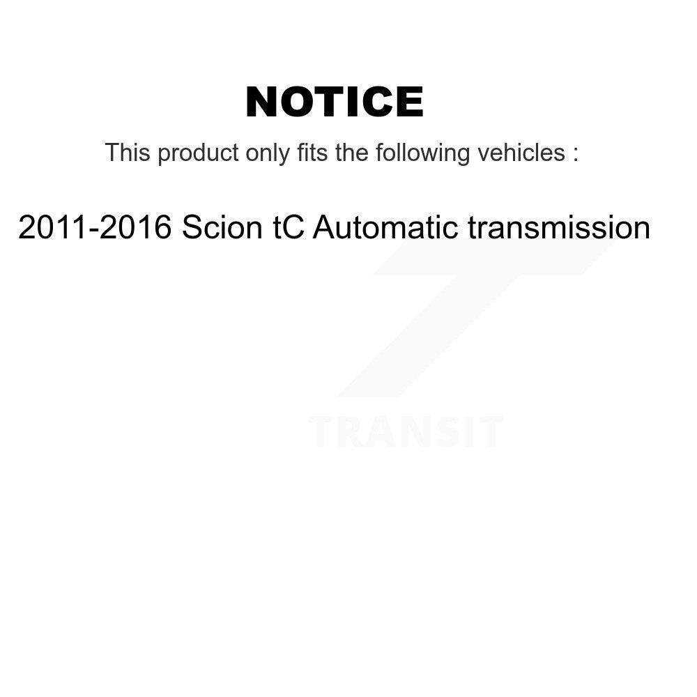[Avant + Arrière] Kit d'ensemble roulement de roue et moyeu pour 2011-2016 Scion tC Automatic transmission KBB-109647