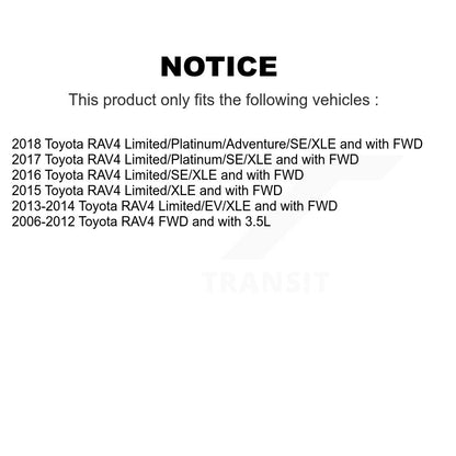 [Avant + Arrière] Kit d'ensemble roulement de roue et moyeu pour Toyota RAV4 KBB-109649