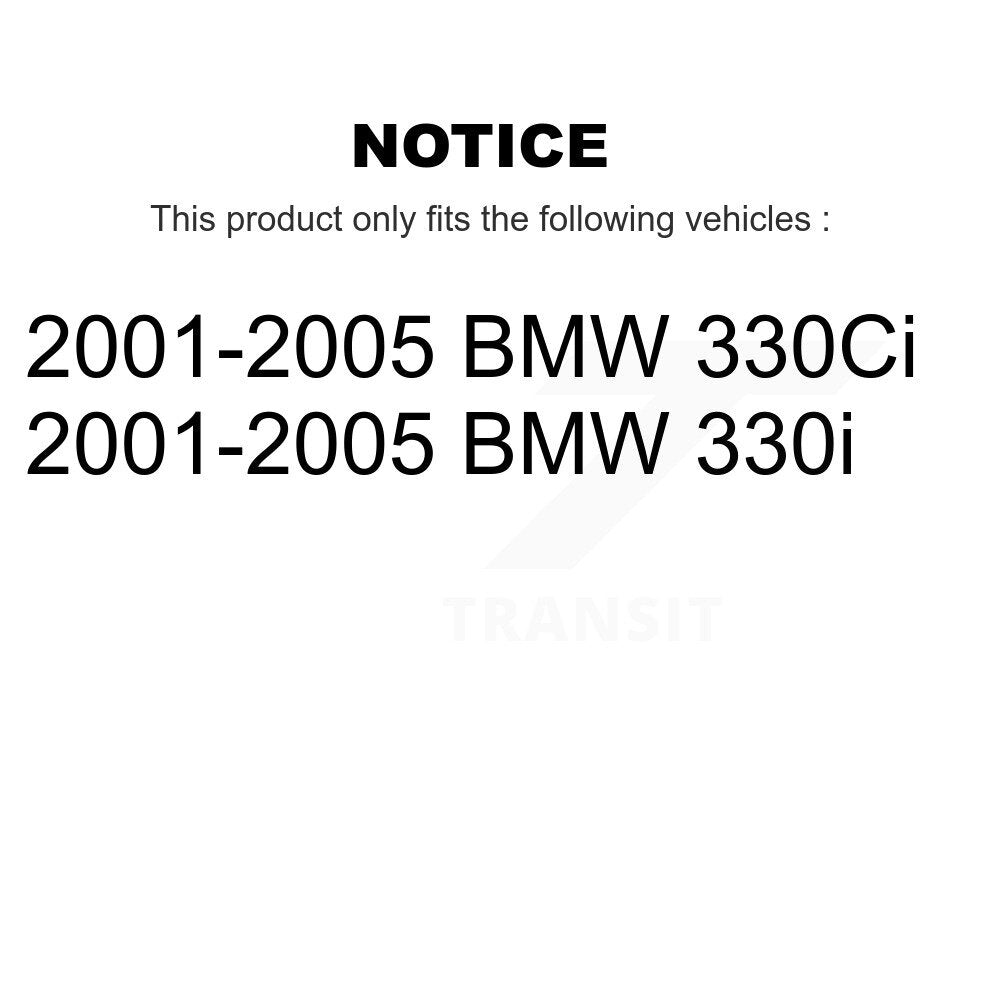 [Avant + Arrière] Kit d'ensemble roulement de roue et moyeu pour 2001-2005 BMW 330Ci 330i KBB-109868