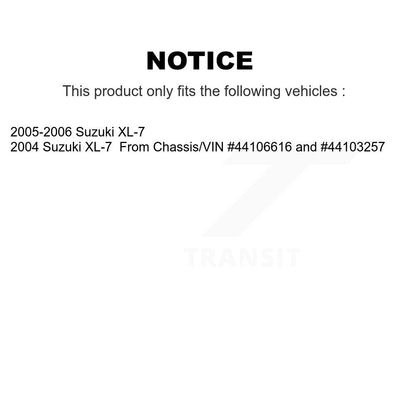 [Avant + Arrière] Kit d'ensemble roulement de roue et moyeu pour Suzuki XL-7 KBB-110077