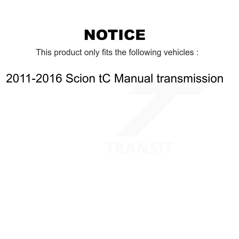[Avant + Arrière] Kit d'ensemble roulement de roue et moyeu pour 2011-2016 Scion tC Manual transmission KBB-110352