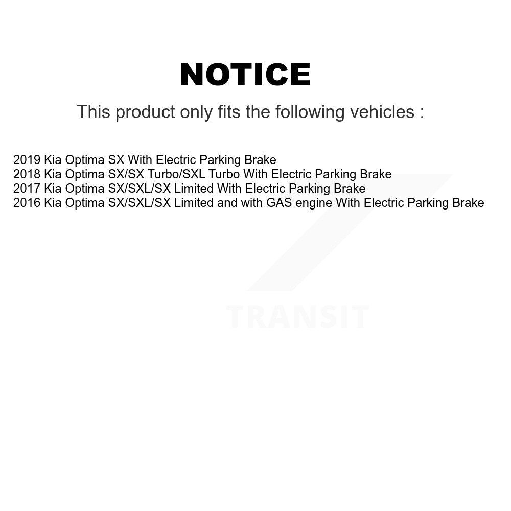 [Avant + Arrière] Kit d'ensemble roulement de roue et moyeu pour Kia Optima avec Electric Parking KBB-110468