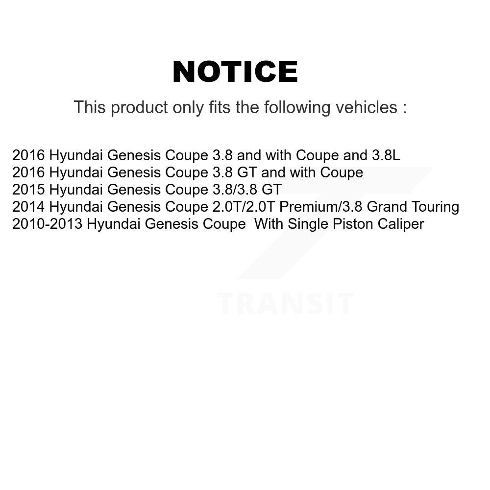 [Avant + Arrière] Kit d'ensemble roulement de roue et moyeu pour Hyundai Genesis Coupe KBB-110834