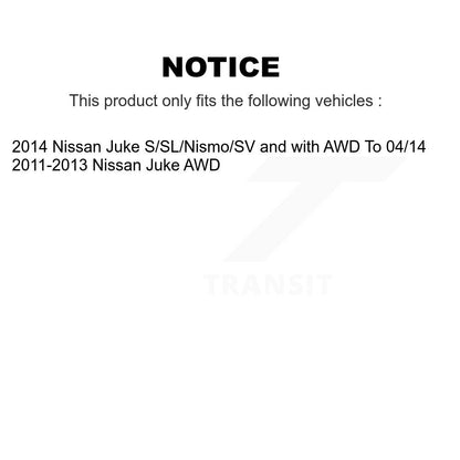 [Avant + Arrière] Kit d'ensemble roulement de roue et moyeu pour Nissan Juke KBB-111245