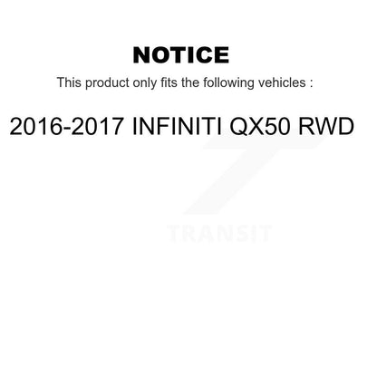 [Avant + Arrière] Kit d'ensemble roulement de roue et moyeu pour 2016-2017 INFINITI QX50 RWD KBB-111258