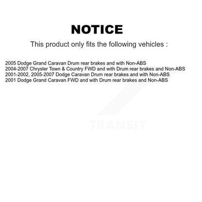 [Avant + Arrière] Kit d'ensemble roulement de roue et moyeu pour Chrysler Town & Country Dodge Grand Caravan KBB-111463