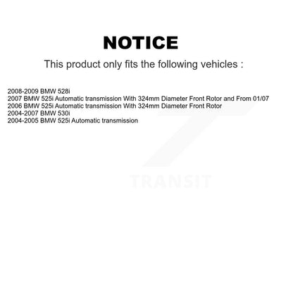 [Avant + Arrière] Kit d'ensemble roulement de roue et moyeu pour BMW 530i 525i 528i KBB-111471