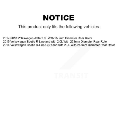 [Avant + Arrière] Kit d'ensemble roulement de roue et moyeu pour Volkswagen Jetta Beetle KBB-111533