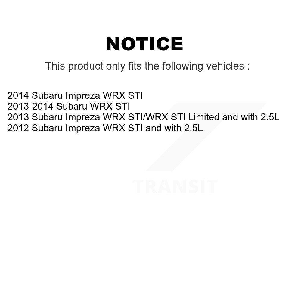 [Avant + Arrière] Kit d'ensemble roulement de roue et moyeu pour Subaru Impreza WRX STI KBB-111654