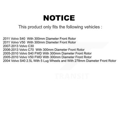 [Avant + Arrière] Kit d'ensemble roulement de roue et moyeu pour Volvo S40 C70 C30 V50 KBB-111662