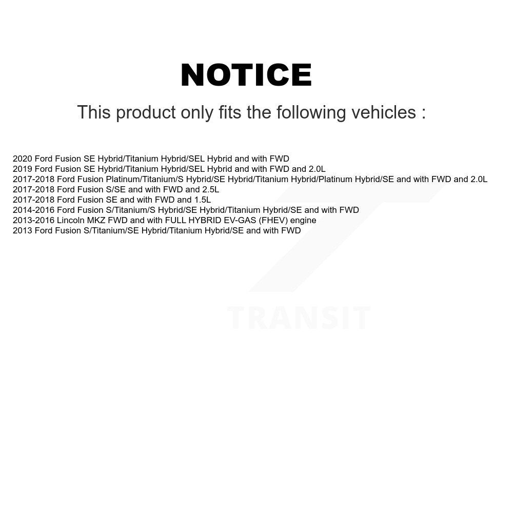 [Avant + Arrière] Kit d'ensemble roulement de roue et moyeu pour Ford Fusion Lincoln MKZ KBB-111679