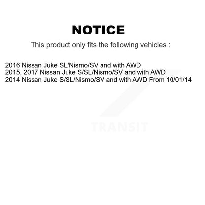 [Avant + Arrière] Kit d'ensemble roulement de roue et moyeu pour Nissan Juke KBB-111698